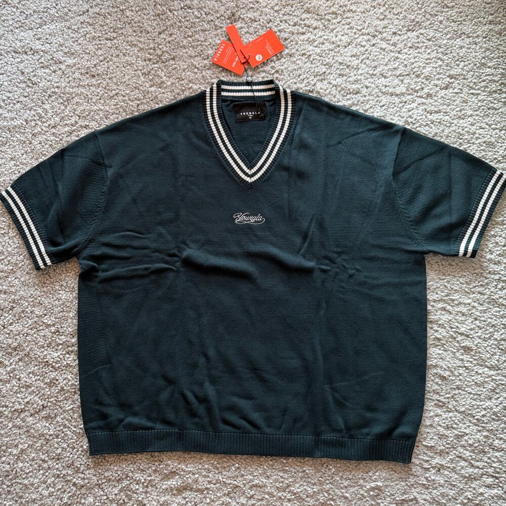 Men's YoungLA(SoldOut) 4326 - CountryClubSweaters XL NWT DarkGreen